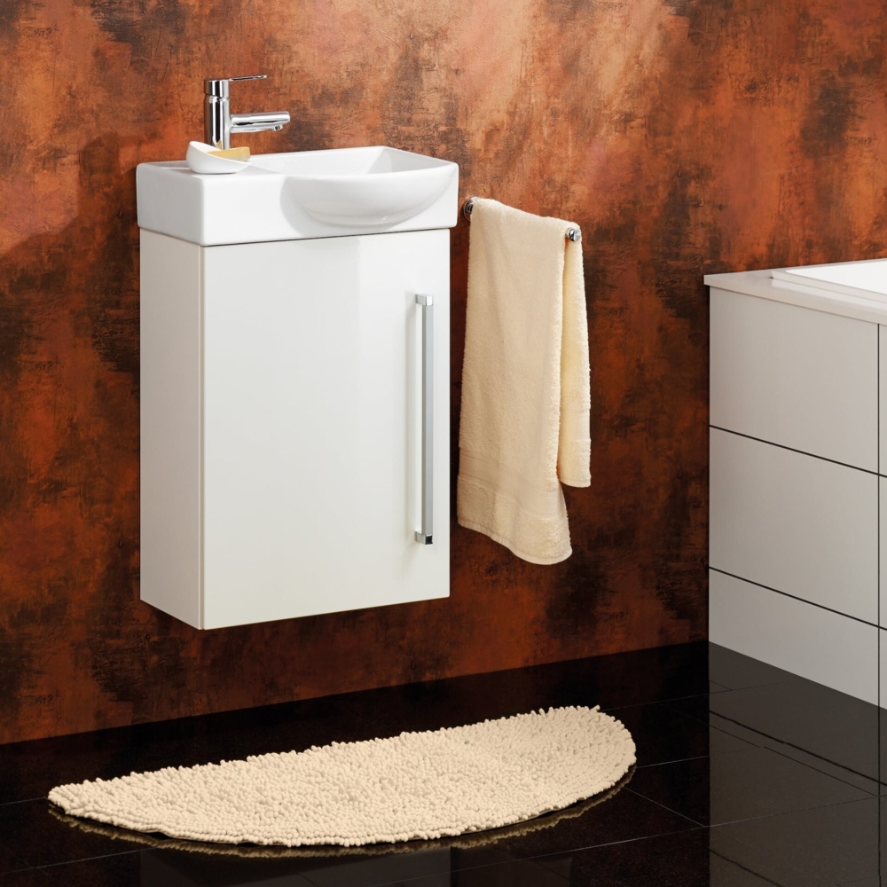 LANZET K3 Gäste WC Set 45 cm Weiß, links Bild 1