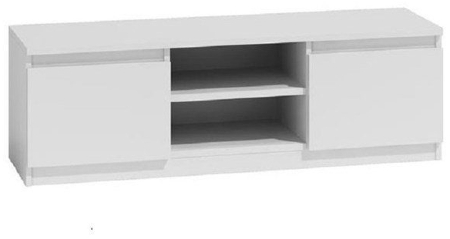 TOPESHOP Lowboard Fernsehtisch, TV Board, Lowboard, Sideboard, Fernsehschrank weiß (H 36 x T 40 x B 120 cm) Bild 1