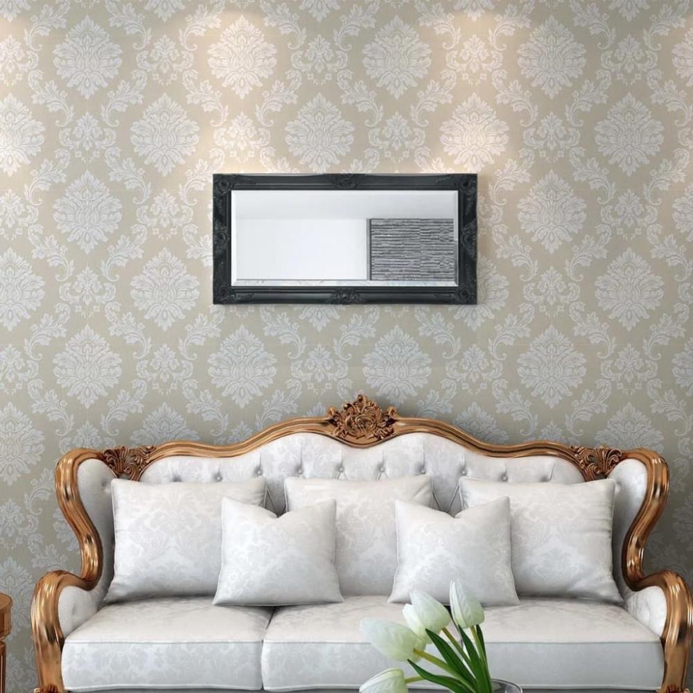 vidaXL Wandspiegel im Barock-Stil 100x50 cm Schwarz 243682 Bild 1