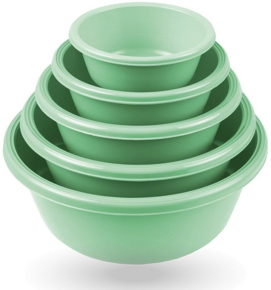 Pro Home Rührschüssel Servierschüssel (0,7L - 6L), Kunststoff, (10er Set, 10-tlg), Teigschüsseln Kunststoff Mixing Bowl Set Stapelbare Salatschüssel Bild 1