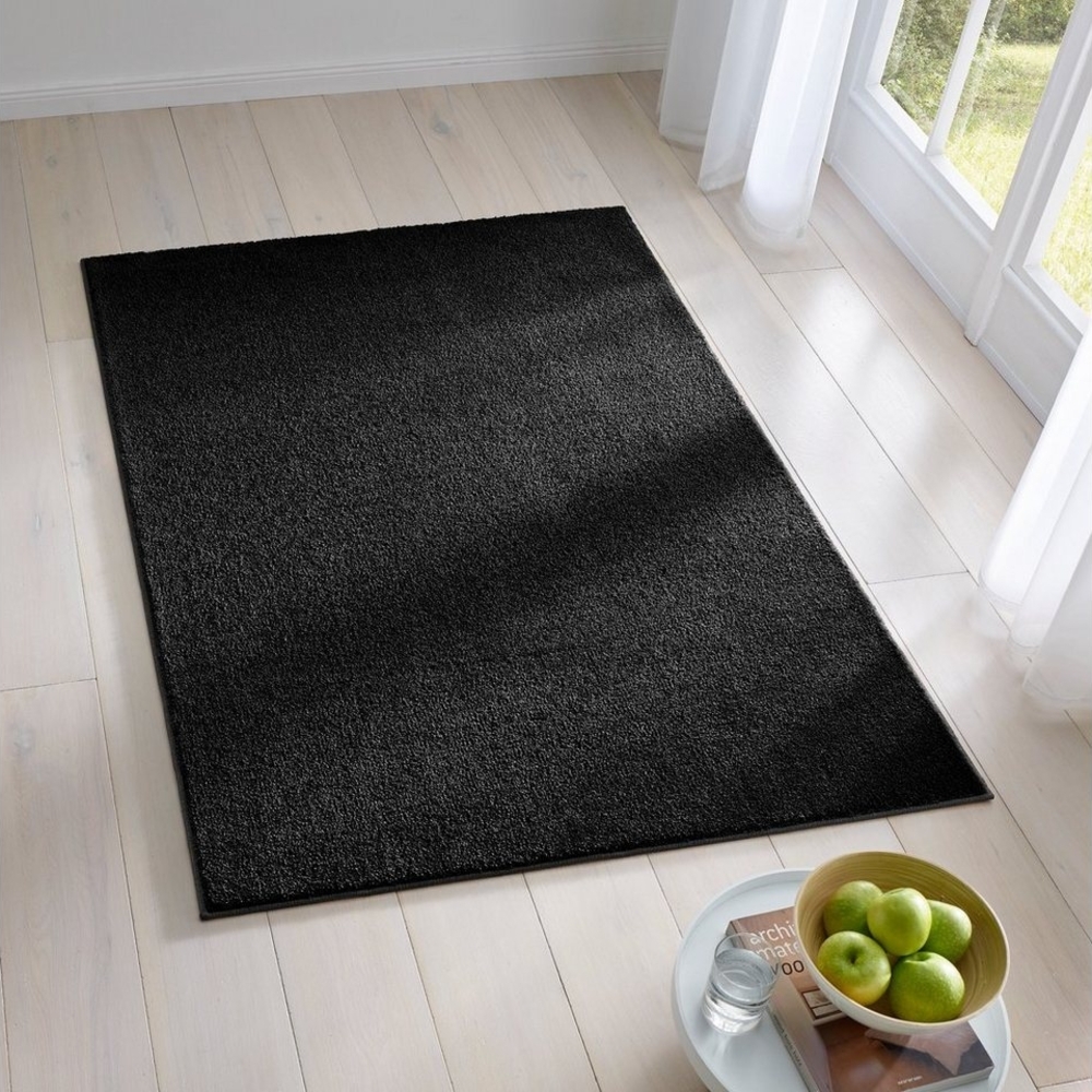 TaCa Home Teppich Kuschliger Bodenteppich aus hochwertigem Soft Touch Polypropylen, rund, Höhe: 9 mm, vielseitiger & stilvoller Kurzflor-Frisee-Teppich Bild 1