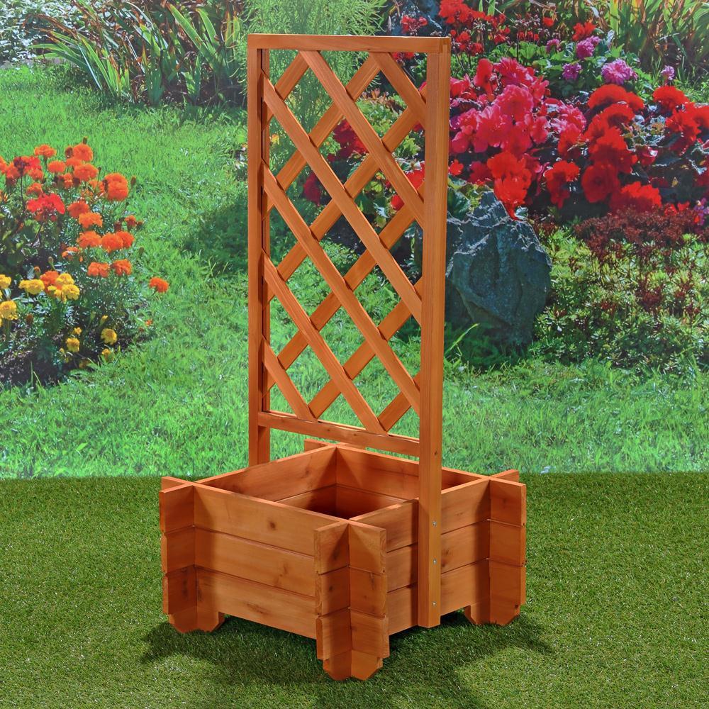 Rosenbogen Pflanzkübel Pergola Spalier Rankhilfe Blumenkübel Torbogen Holz Bild 1