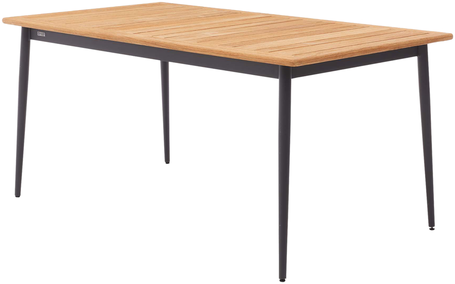 7001 Gartentisch 95x160, Aluminiumgestell in Anthrazit, Platte: Teakholzlamellen gebürstet Bild 1