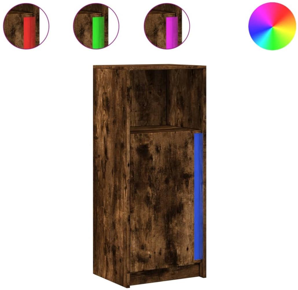 vidaXL LED-Sideboard Räuchereiche 42,5x34x100 cm Holzwerkstoff 852156 Bild 1