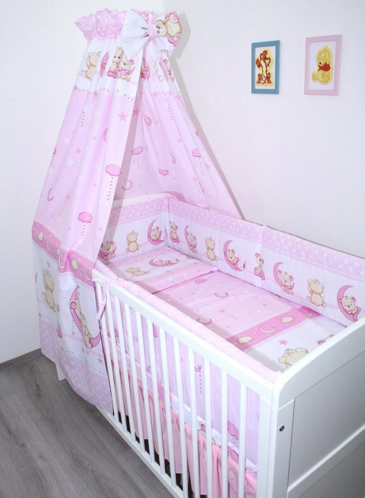 Primawela Babybettwäsche Baby Bettset- 6 teiliges mit 420 Nestchen Vollstoff Himmel Bettwäsche Bild 1