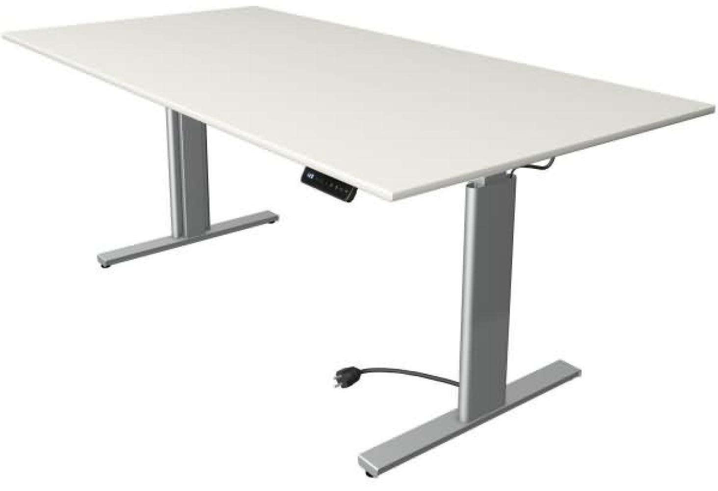 Kerkmann Schreibtisch Sitz-Stehtisch Move 3 silber 200x100x74-120cm elektr. höhenverstellbar weiß Bild 1