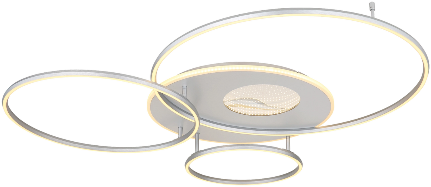 INVERTINA Deckenleuchte, 70W, 4599lm, 2700-6500k, Inkl. FB Alu gebürstet,Memory Bild 1