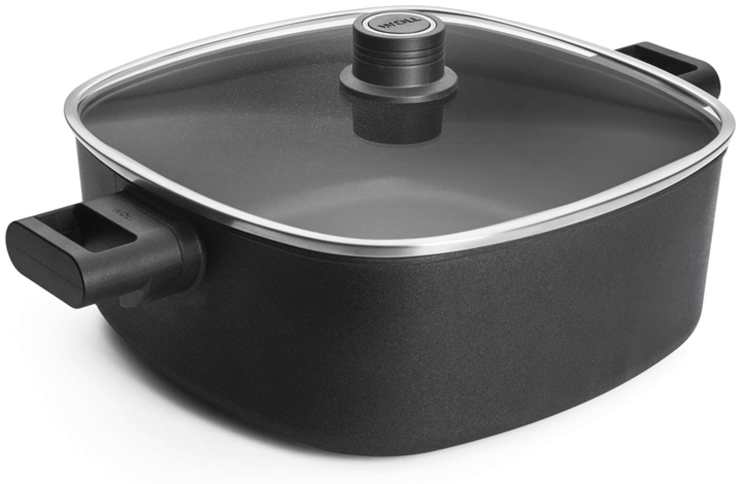 Woll Eco Logic Induktion Gussbräter viereckig inkl. Glasdeckel 28x28 cm 6,5 L Bild 1