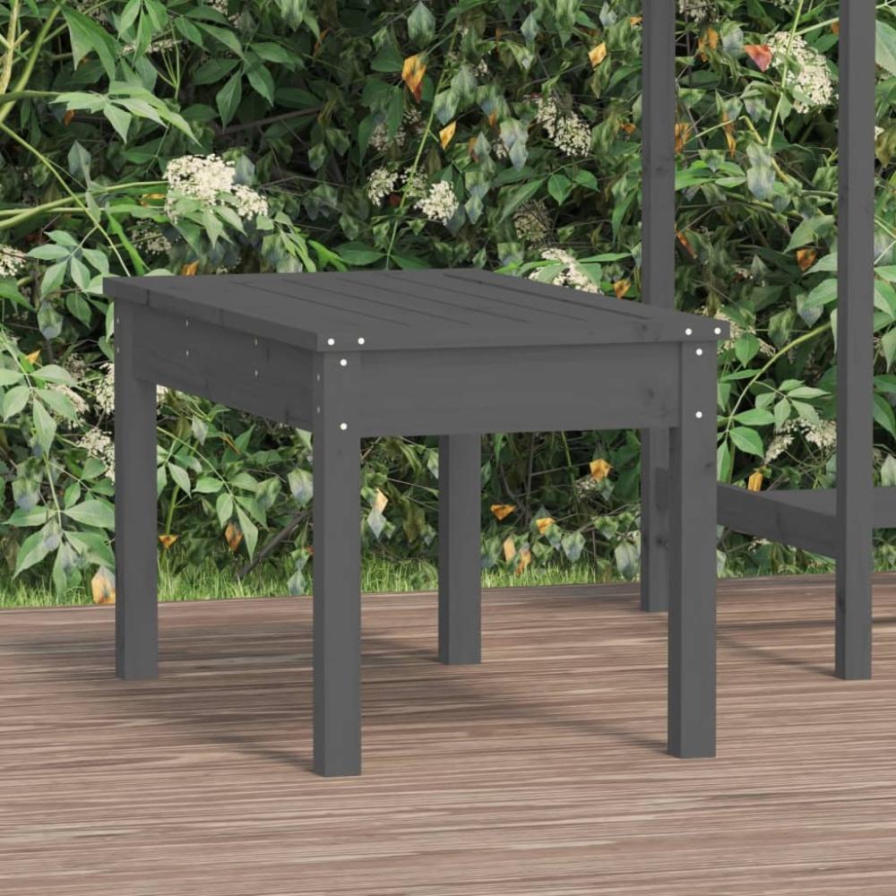 vidaXL Gartenbank Grau 80x44x45 cm Massivholz Kiefer 823999 Bild 1