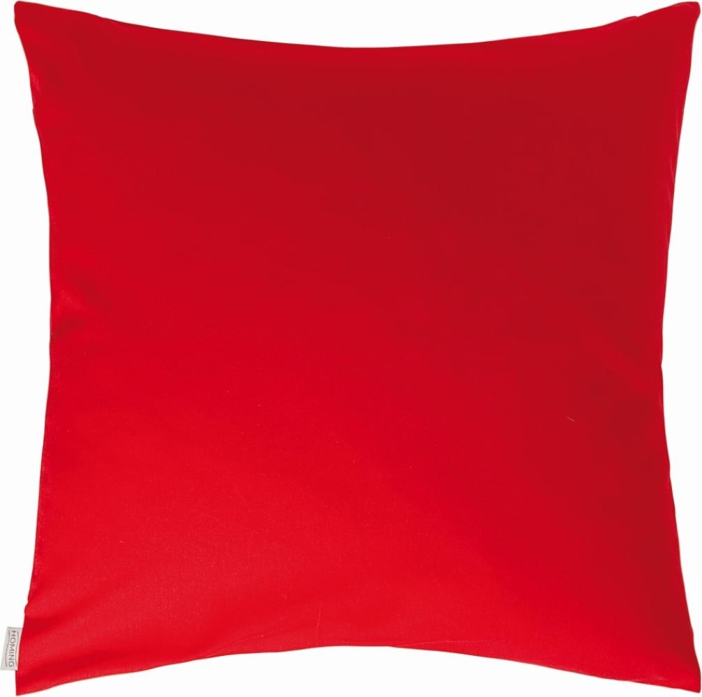 Homing Kissenhülle Jonas 50x50 cm rot Kissen Bezug Wohnzimmer Kissen Uni Deko Bild 1