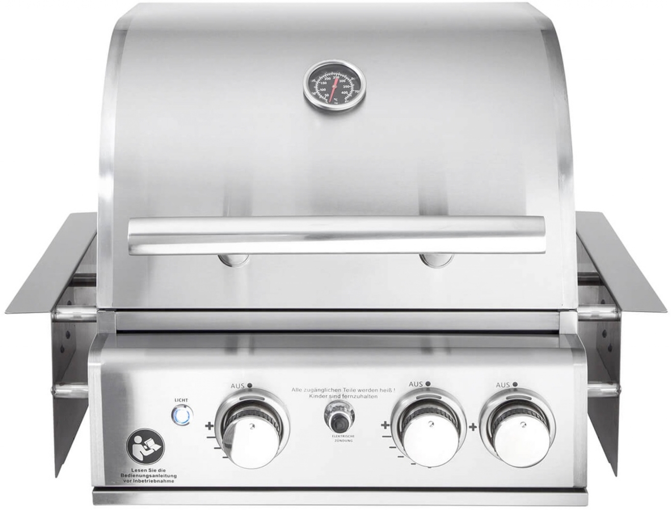 ALLGRILL Einbau-Gasgrill CHEF S Edelstahl Built-In Air System, 2 Brenner, Backburner 100959 Bild 1