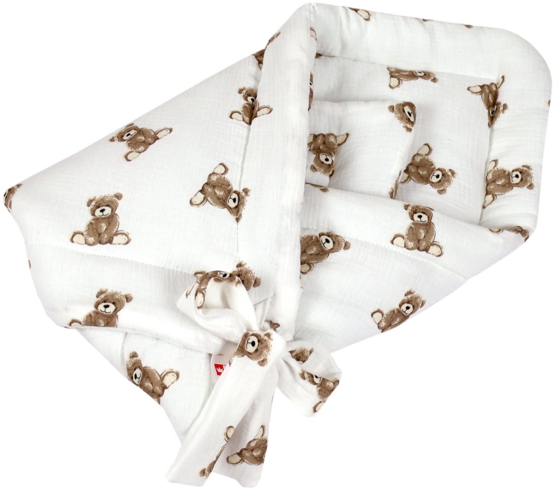 Einschlagdecke BABYLUX Einschlagdecke Musselin BABYHÖRNCHEN 75x75 cm Neugeborene, BabyLux Bild 1