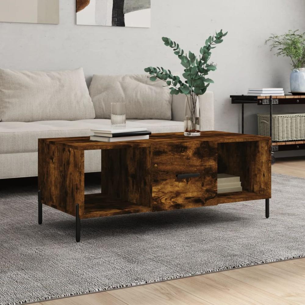 vidaXL Couchtisch Räuchereiche 102x50x40 cm Holzwerkstoff 829313 Bild 1