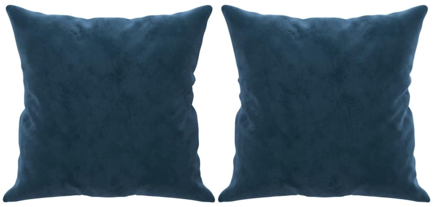 vidaXL Zierkissen, 2 Stk., Polyester blau, 40 x 40 cm Bild 1