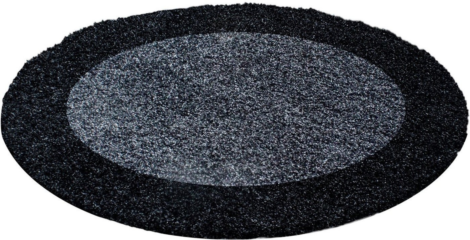 Runder Shaggy Teppich LIFE ANTHRAZIT 200 X 200cm Bild 1