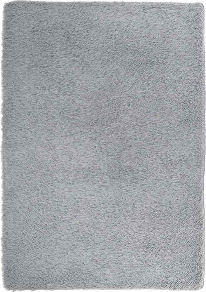 vidaXL Teppich Shaggy Hochflor NAVARRA Silbergrau 240x340 cm Polyester 4102860 Bild 1