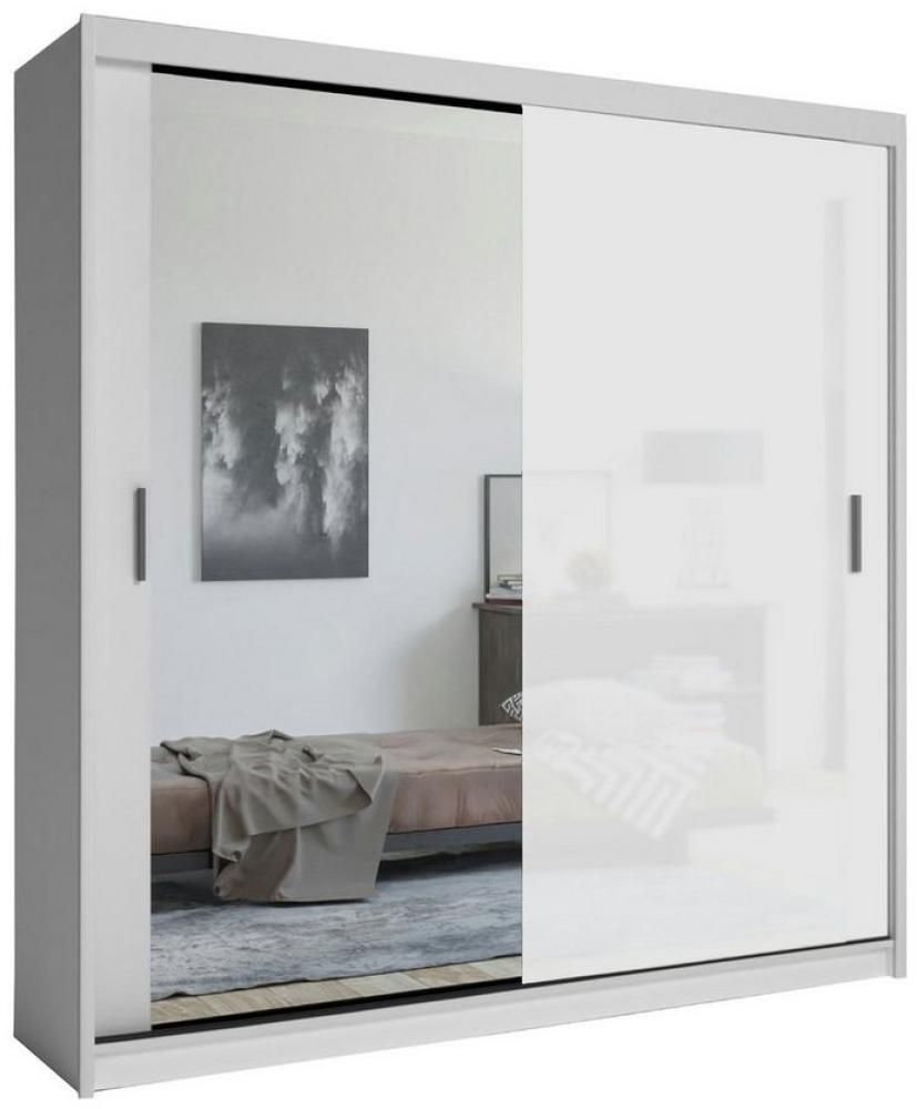 MOEBLO Kleiderschrank LUXI (Schwebetürenschrank 2,3-türig Schrank Garderobe Schiebtüren Schlafzimmer) (BxHxT):203/250x216x62cm Bild 1