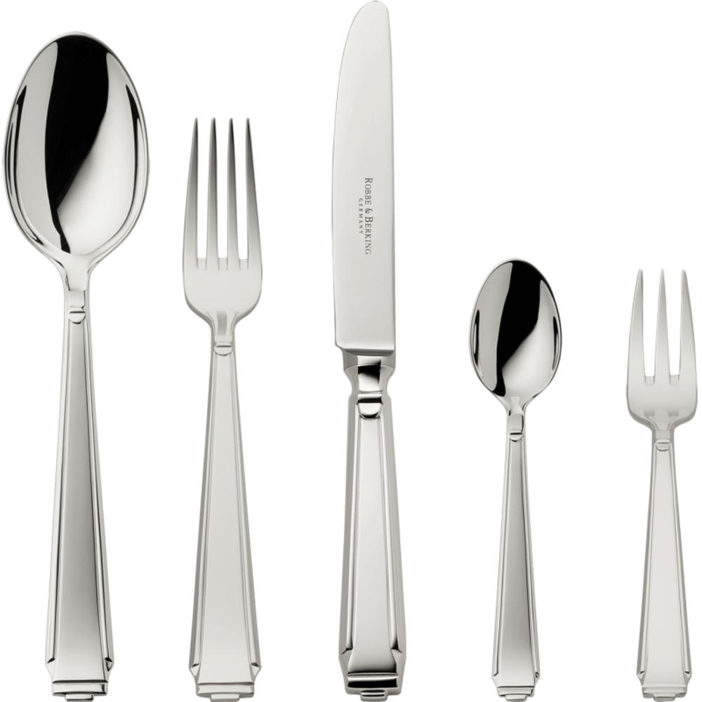Robbe Berking Art Deco 925 Sterlingsilber 30 tlg. Menübesteck Bild 1