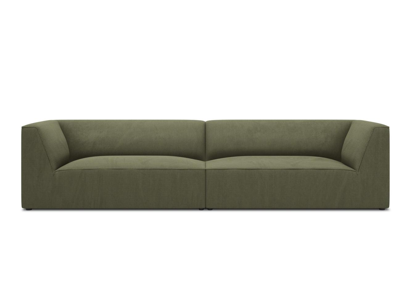 Micadoni 4-Sitzer Sofa Ruby | Bezug Green | Beinfarbe Black Plastic Bild 1