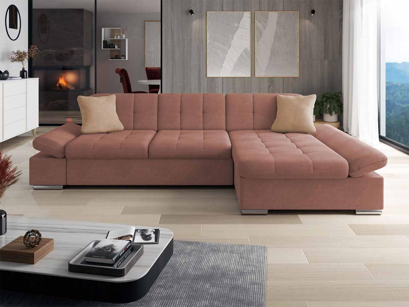 Ecksofa Malwi, Seite: Rechts, Farbe: Uttario Velvet 2955 + Uttario Velvet 2955 + Uttario Velvet 2956 Bild 1