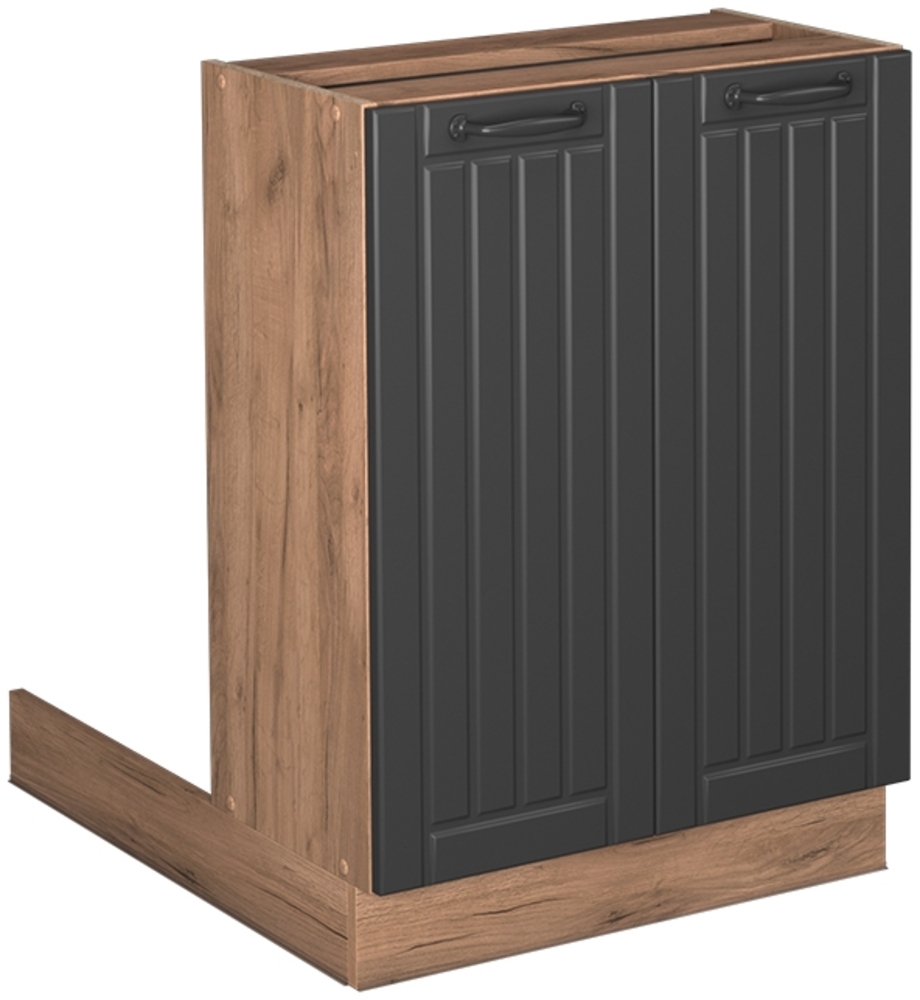 Kücheninsel Fame-Line Dunkelgrau 60 cm ohne Arbeitsplatte Vicco Bild 1