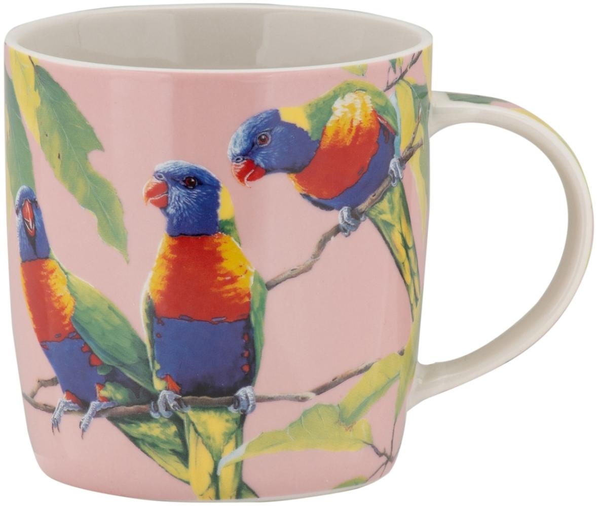 Maxwell & Williams DX1124 Becher 370 ml BIRD TALK Regenbogenloris, Porzellan, in Geschenkbox Bild 1