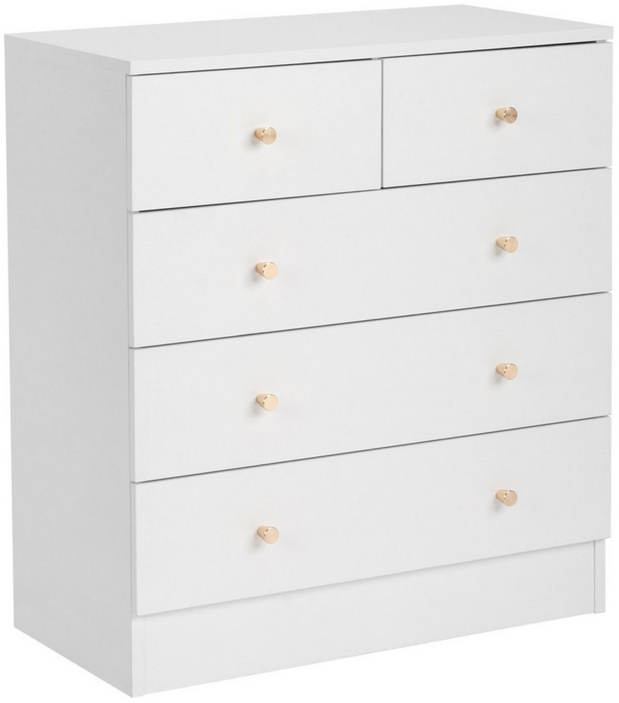 FCH Schubkastenkommode mit 5Schubladen Sideboard Mehrzweckschrank Schubladenschrank, mit Metallgestell Bild 1