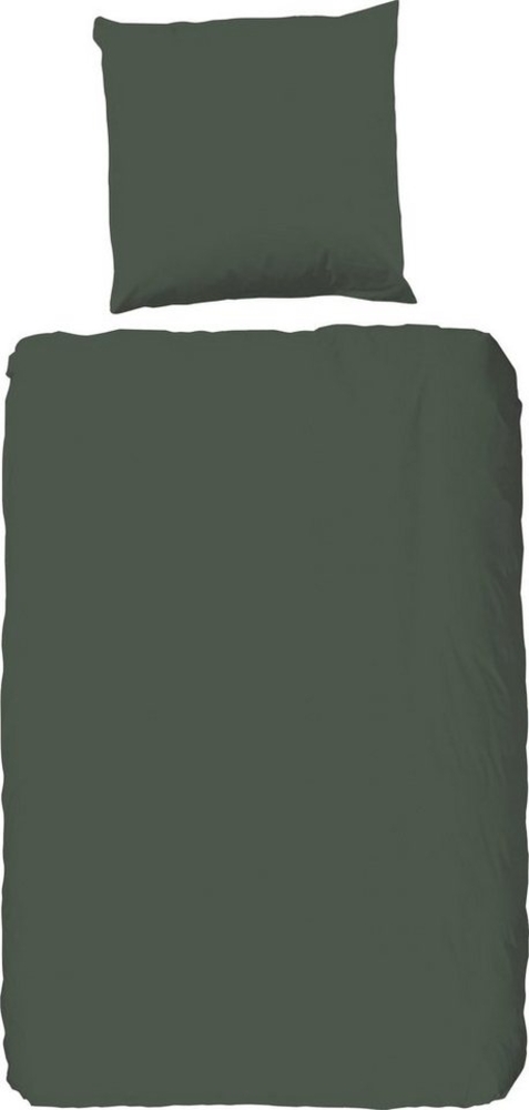 Pure Microfaser Bettwäsche 2 teilig 135X200 Pure Uni Dark Olive Green Bild 1