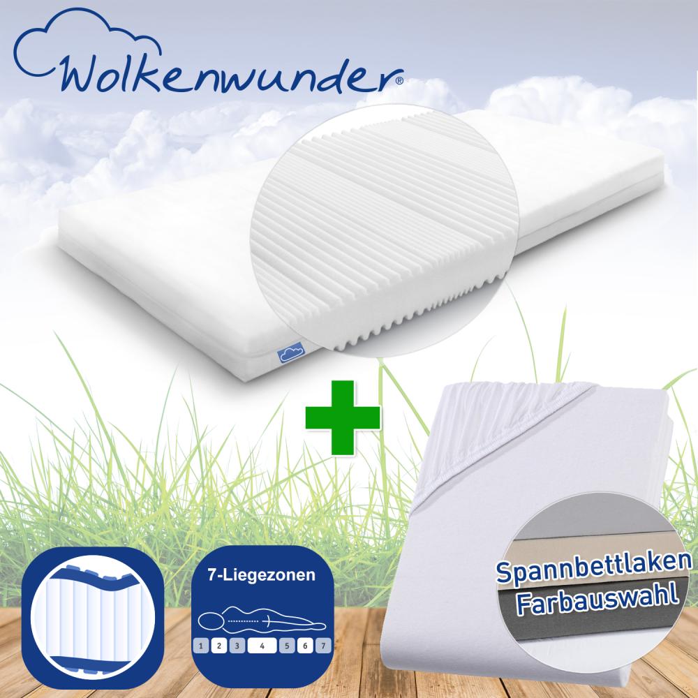 Wolkenwunder Multi Matratze und Spannbetttuch (anthrazit) 90x200 cm Bild 1