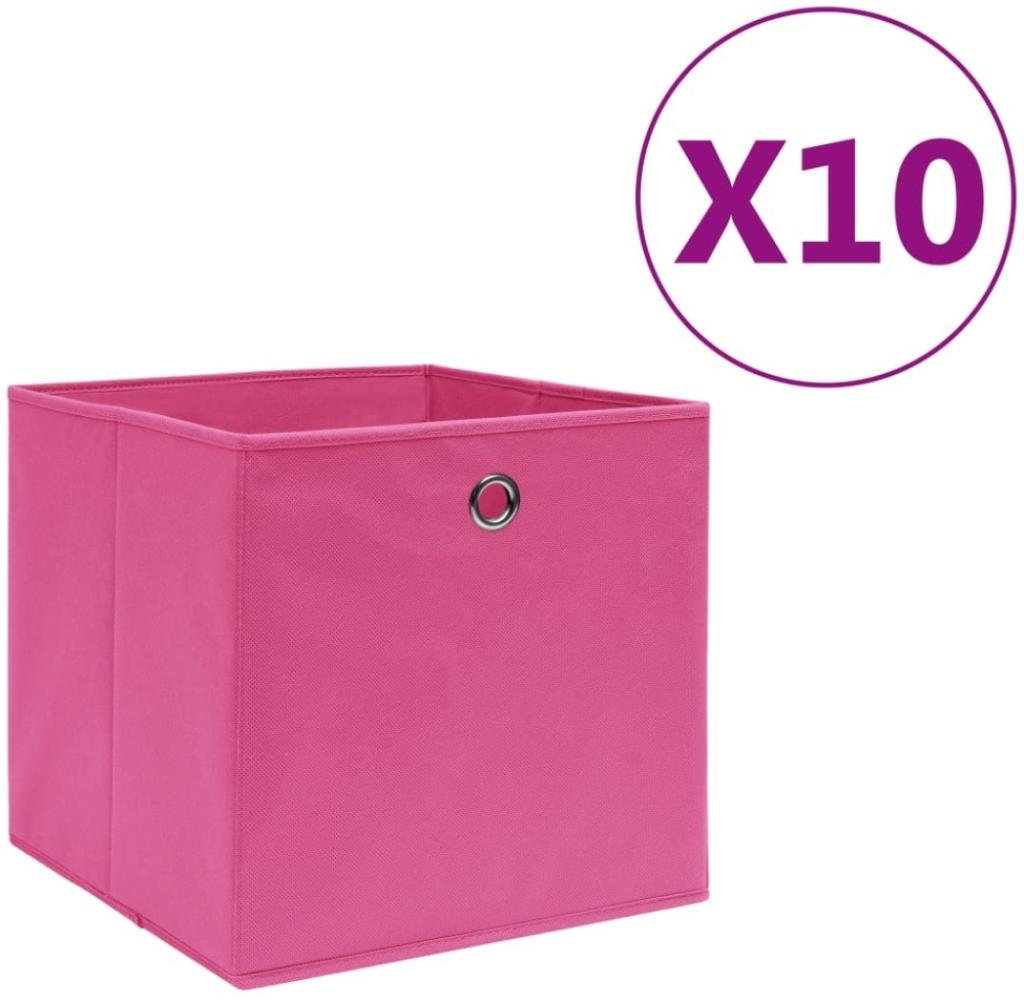 vidaXL Aufbewahrungsboxen 10 Stk. Vliesstoff 28x28x28 cm Rosa 325205 Bild 1