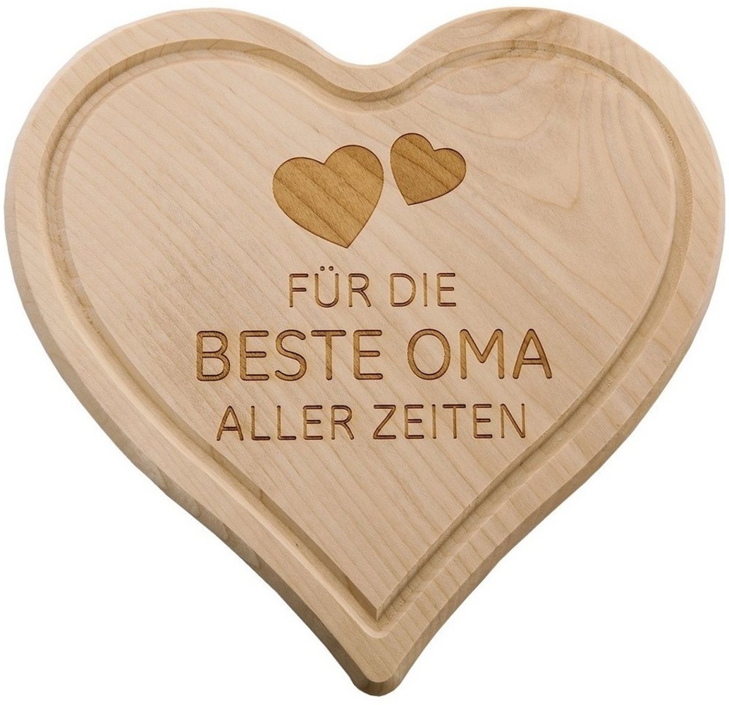 Spruchreif® Frühstücksbrett Frühstücksbrettchen aus Holz · Geschenk für Familie · Herzbrettchen Bild 1