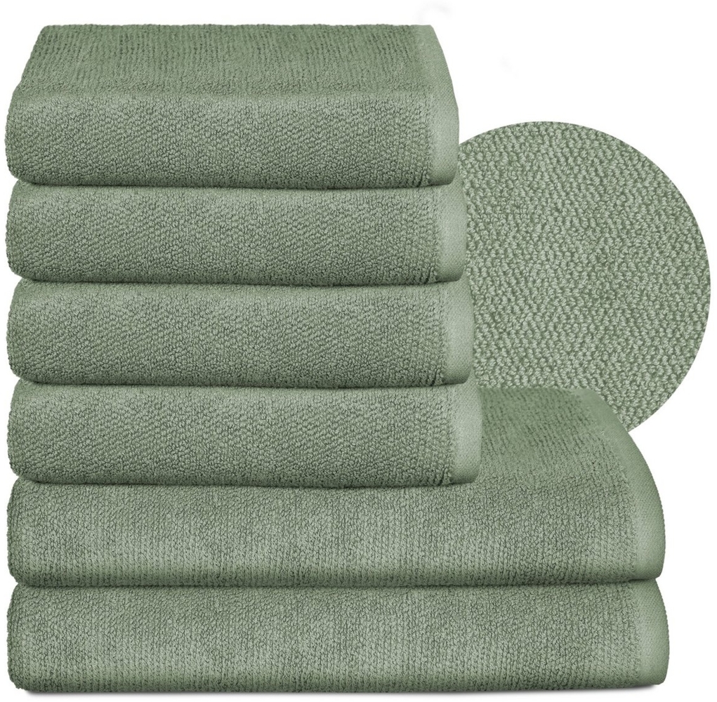 Beautex Handtuch Set Handtuch Set, Made in Europe, Frottier, (Multischlaufen-Optik, Frottier Premium Set aus 100% Baumwolle 550g/m) Bild 1