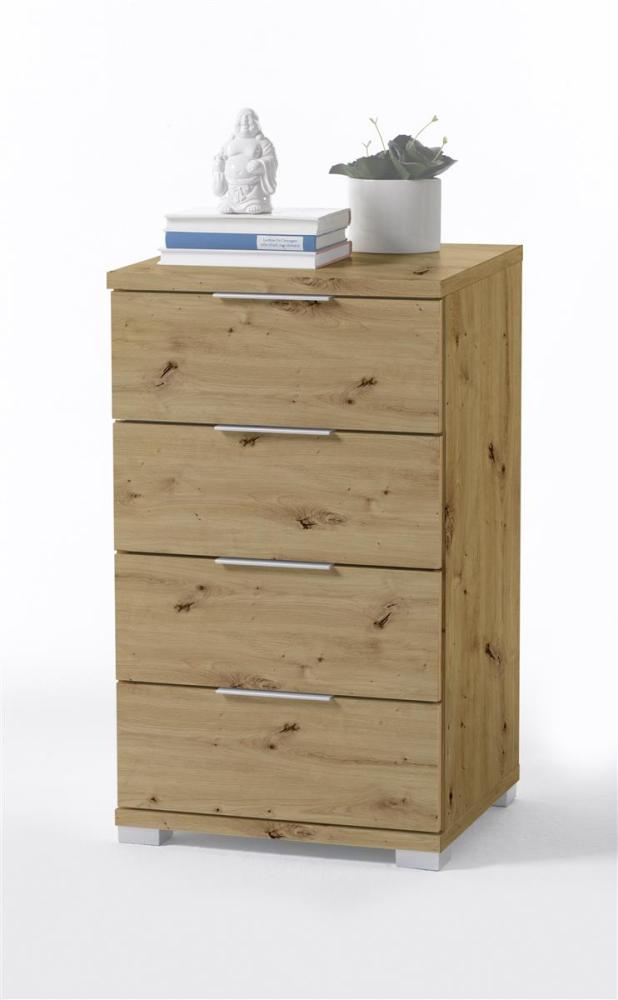 Nachtkommode >Nelli< in Artisan Eiche Nachbildung - 46x79x42cm (BxHxT) Bild 1
