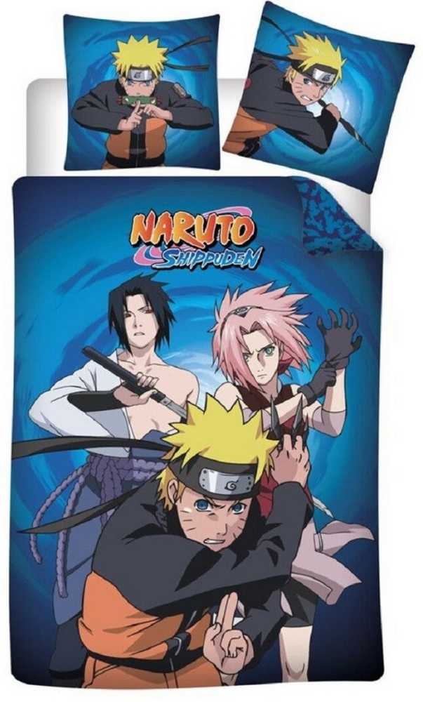 Naruto Bettwäsche-Set 140x200 cm – Microfaser Bettbezug & Kissenbezug Bild 1