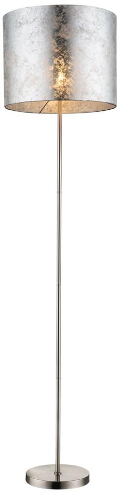 Stehlampe, Textil silber, nickel matt, H 160 cm Bild 1