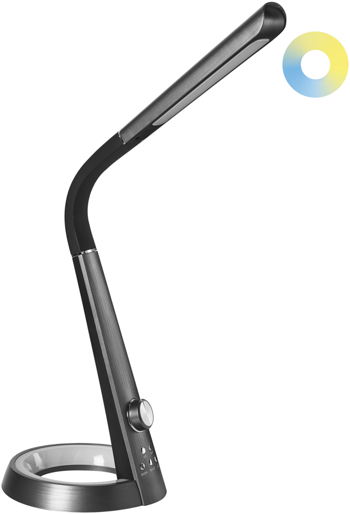 LED Schreibtischlampe CANOPUS mit USB-Anschluss Schwarz Bild 1