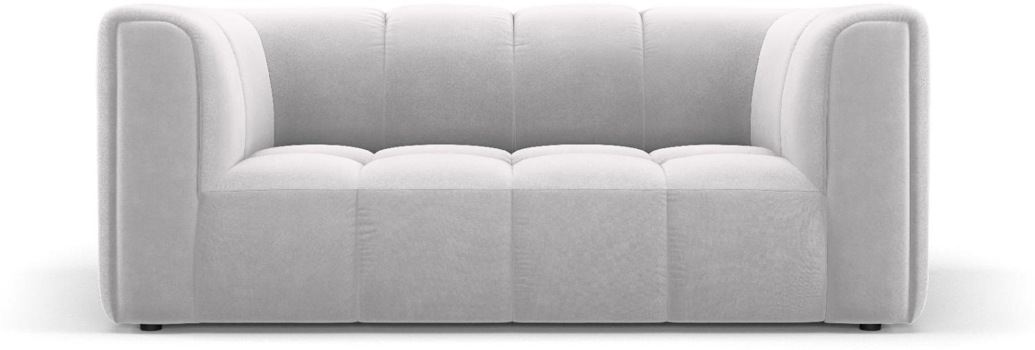 Micadoni Sofa Serena 2-Sitzer Samtstoff Silber Bild 1