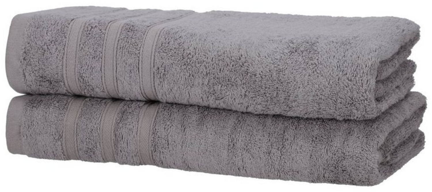 Hometex Premium Textiles Handtuch in nachhaltiger Premium Qualität 450 g/m², 2er Duschtücher, Kuschelig weich und sehr saugfähig, Extra flauschige Hotel-Qualität Bild 1