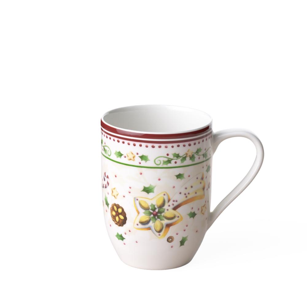 Villeroy & Boch Vorteilset 6 Stück Winter Bakery Delight Becher mit Henkel, Sternschnuppe Premium Porcelain rot 1486129652 Bild 1