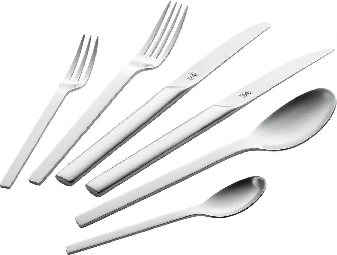 Zwilling Besteck-Set Minimale (72-tlg), 12 Personen, Edelstahl 18/10, rostfreier Edelstahl 18/10, mattiert, spülmaschinengeeignet Bild 1