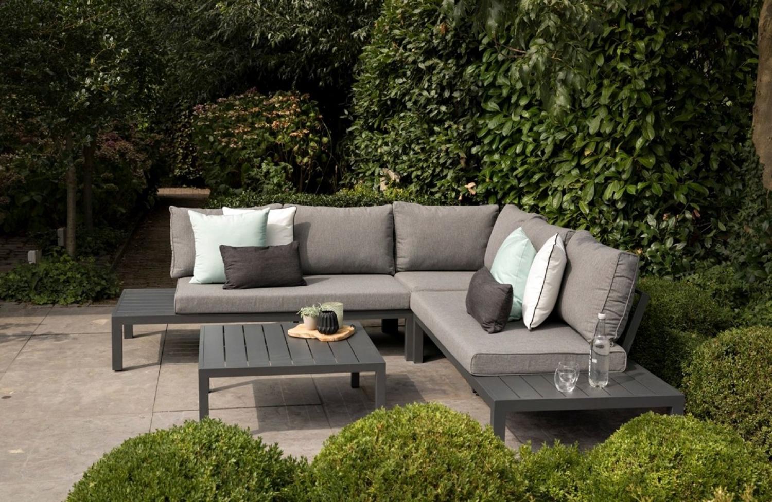 Gartenecksofa La Vida aus Aluminium, Anthrazit Bild 1