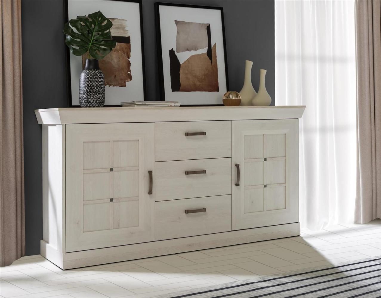 Sideboard >Kalamaria< in Schneeeiche - 174,3x90,8x47cm (BxHxT) Bild 1