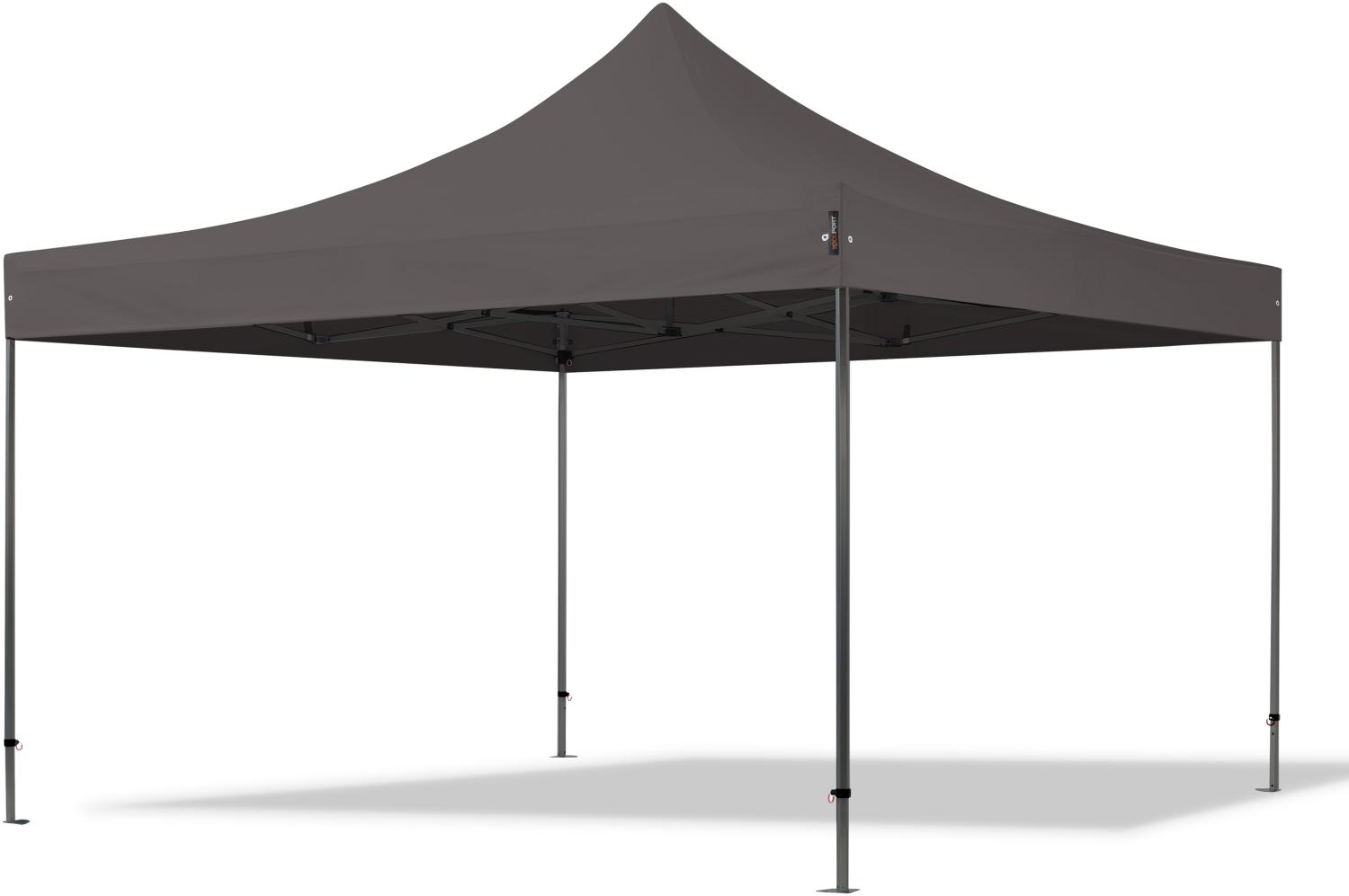 4x4 m Faltpavillon, PREMIUM Stahl 40mm, dunkelgrau Bild 1