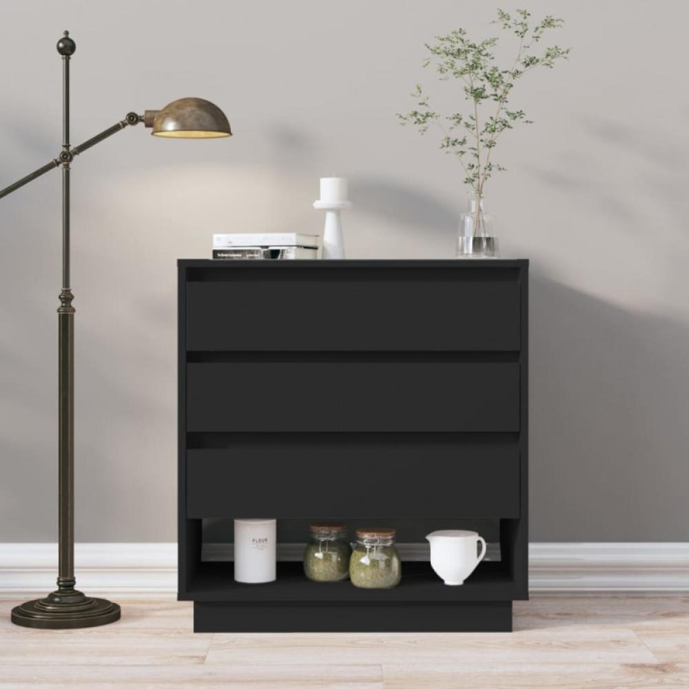 Sideboard Schwarz 70 x 41 x 75 cm Holzwerkstoff [809549] Bild 1