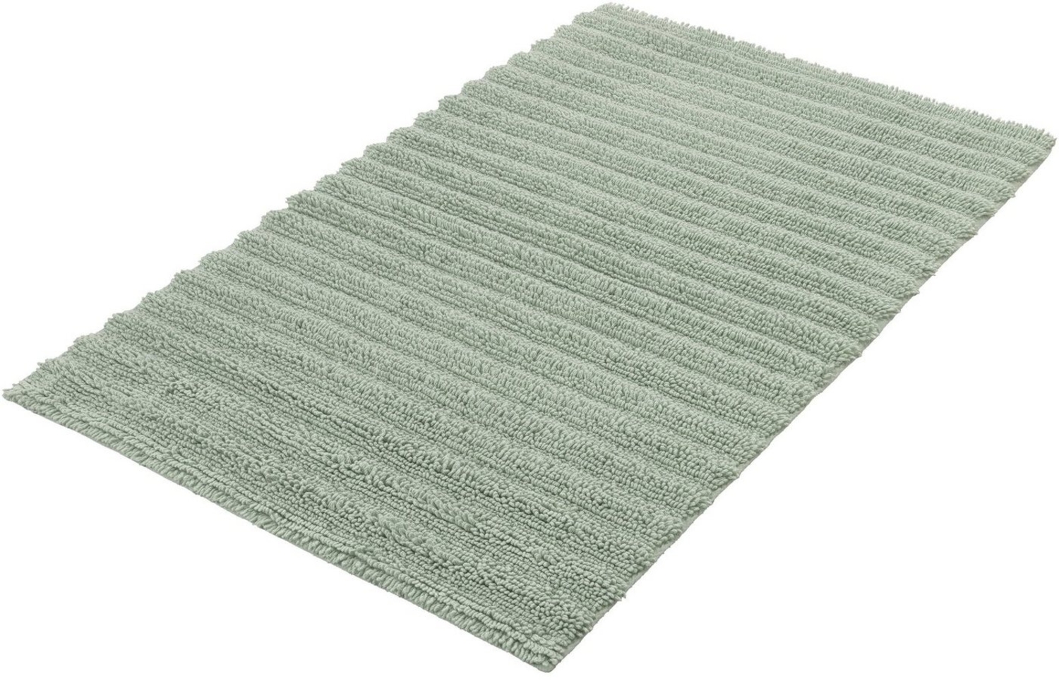 Kleine Wolke Badematte Yara, Höhe 5 mm, beidseitig nutzbar, fußbodenheizungsgeeignet, Baumwolle, rechteckig, Badteppich, Uni Farben, gestreift, waschbar Bild 1