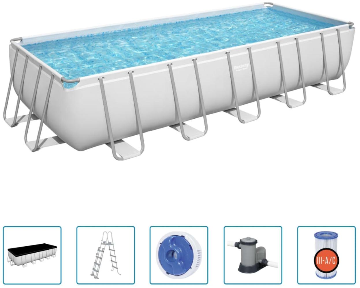 Bestway Power Steel Frame-Pool Rechteckig 19281 L 92856 Bild 1