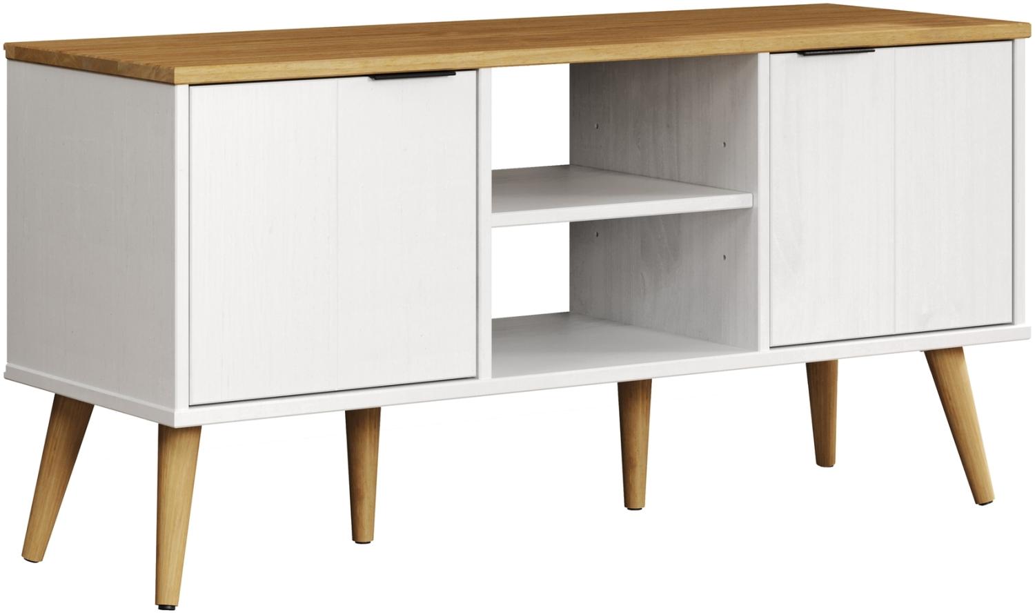 Lowboard >Paterno< (BxHxT: 114 x 57 x 39 cm) in Weiß / Honig - 114 x 57 x 39 (BxHxT) Bild 1