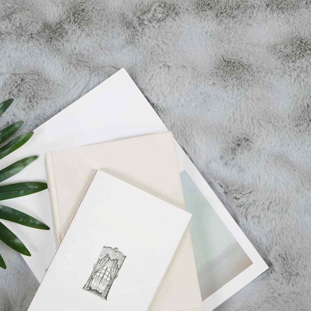 vidaXL Kunstfell Kaninchenfell Decke 4 pcs Grau 130 x 150 cm Polyester 42021813 Bild 1