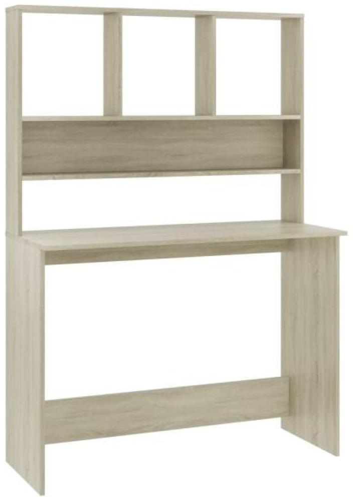 Schreibtisch mit Regalen, Spanplatte Sonoma-Eiche, 110 × 45 × 157 cm Bild 1