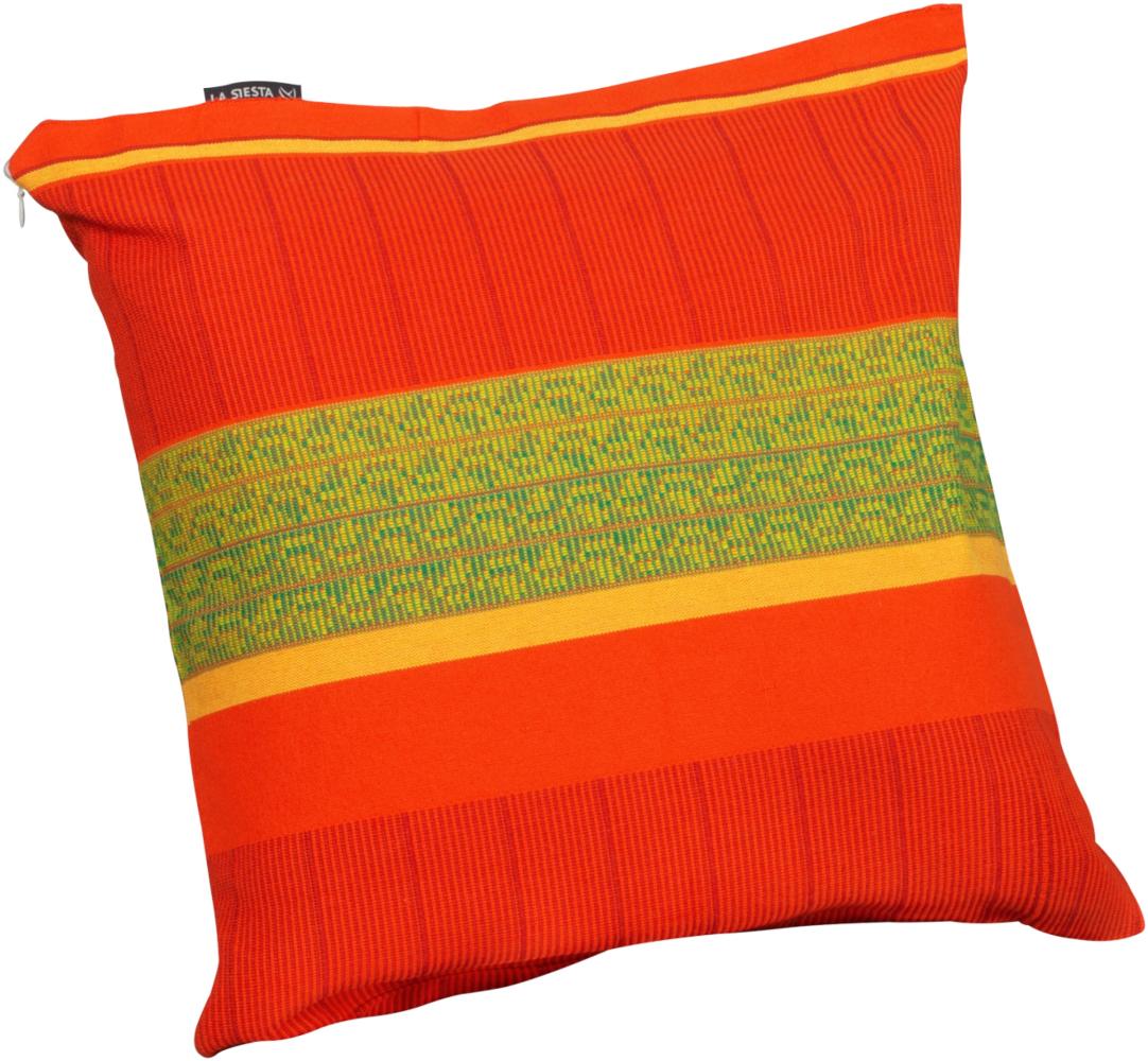 La Siesta Kissenbezug Cariño 50x50 cm Bio-Baumwolle 15 Farben zur Auswahl chilli Bild 1